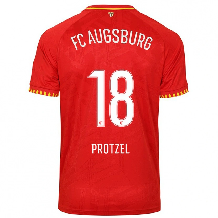 Danxen Men Ann-Sophie Protzel #18 Red Yellow Away Jersey 2025/26 T-Shirt