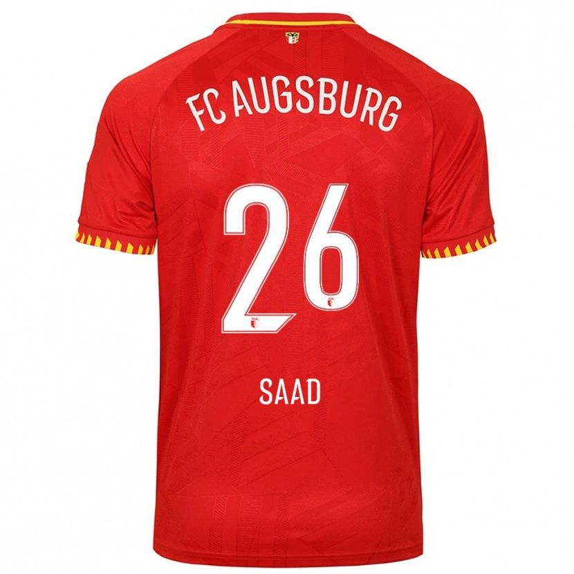 Danxen Men Elias Saad #26 Red Yellow Away Jersey 2025/26 T-Shirt