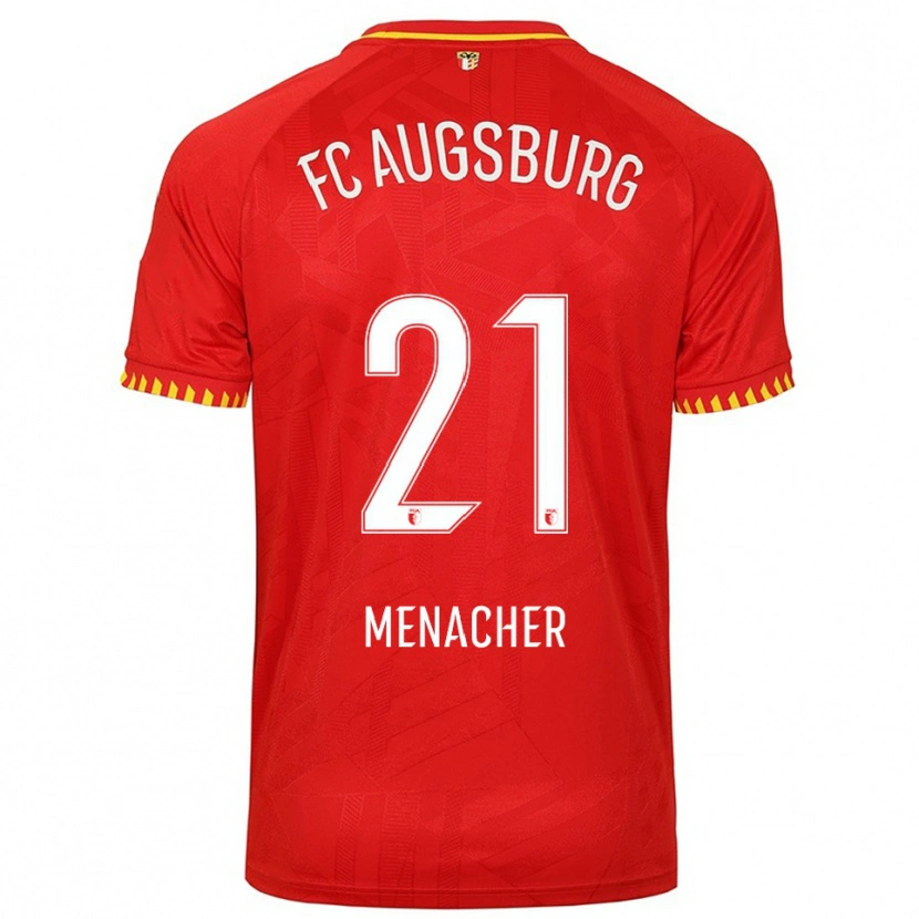 Danxen Men Anton Menacher #21 Red Yellow Away Jersey 2025/26 T-Shirt