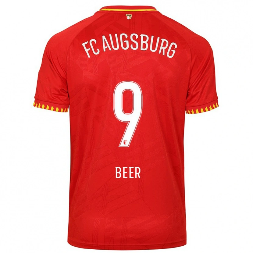 Danxen Men Eliah Beer #9 Red Yellow Away Jersey 2025/26 T-Shirt