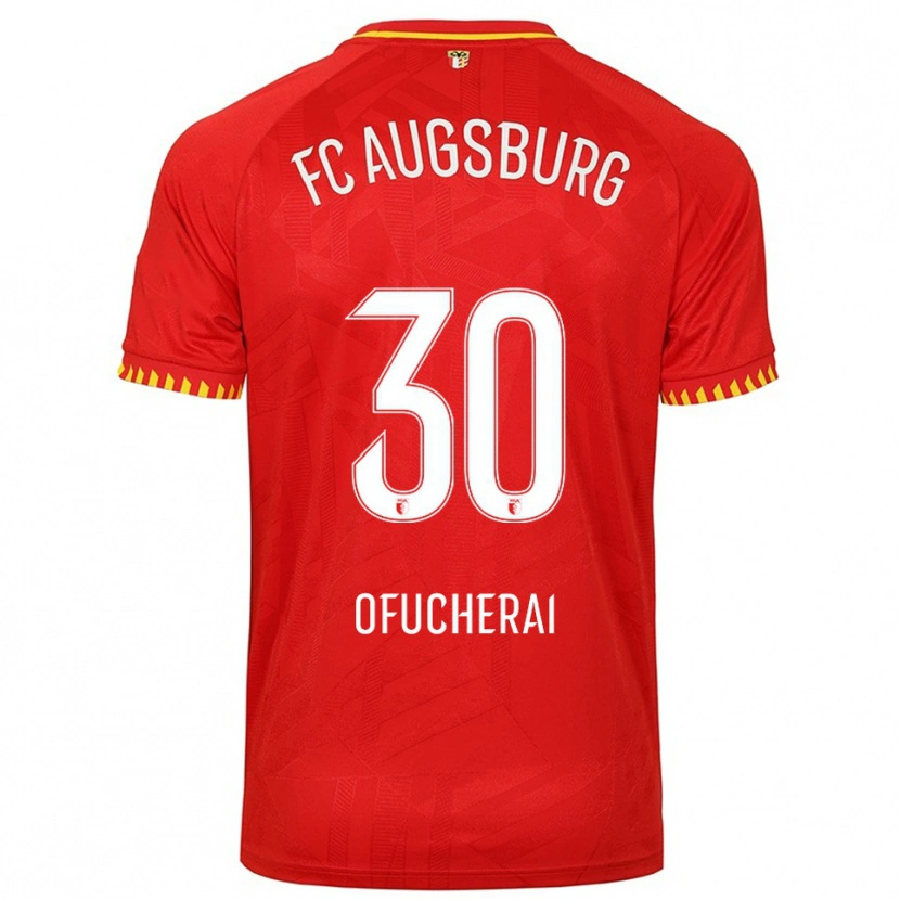 Danxen Men Isaac Ofucherai #30 Red Yellow Away Jersey 2025/26 T-Shirt