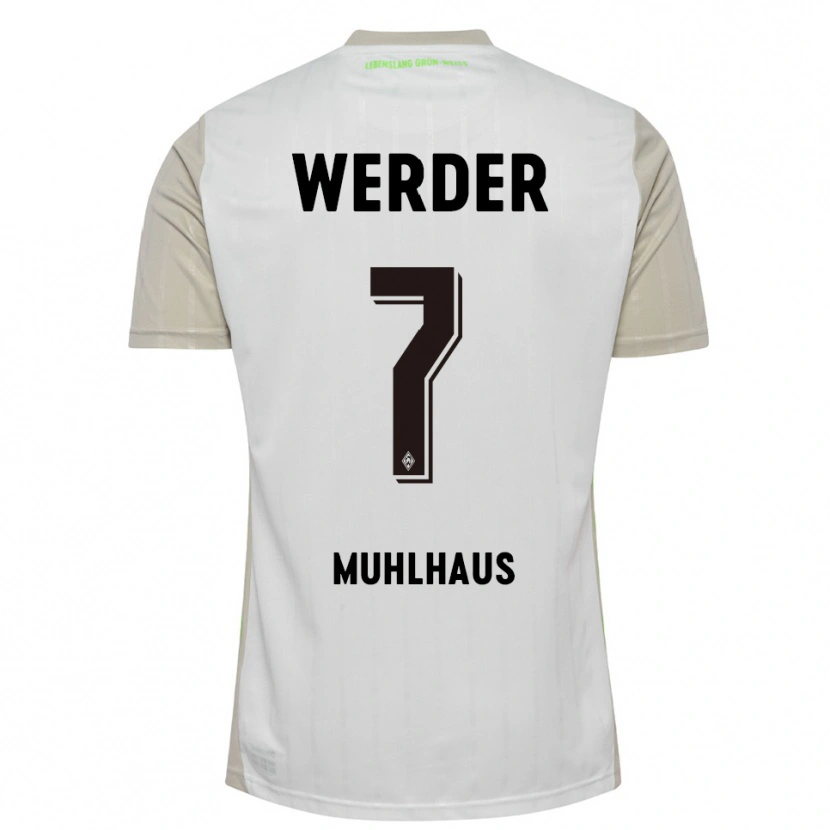 Danxen Men Larissa Mühlhaus #7 White Black Away Jersey 2025/26 T-Shirt