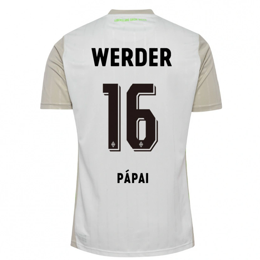 Danxen Men Emöke Pápai #16 White Black Away Jersey 2025/26 T-Shirt