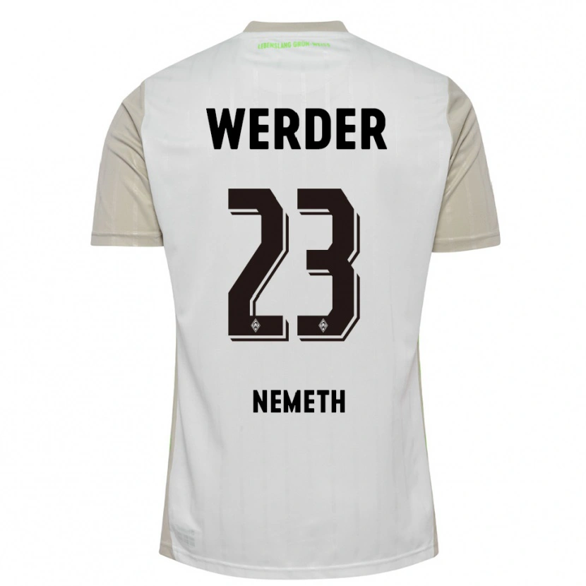 Danxen Men Hanna Nemeth #23 White Black Away Jersey 2025/26 T-Shirt