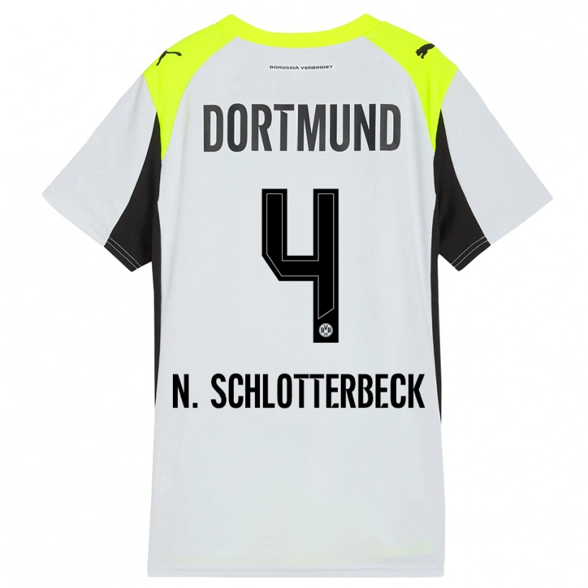 Danxen Men Nico Schlotterbeck #4 Fluorescent Yellow Away Jersey 2025/26 T-Shirt