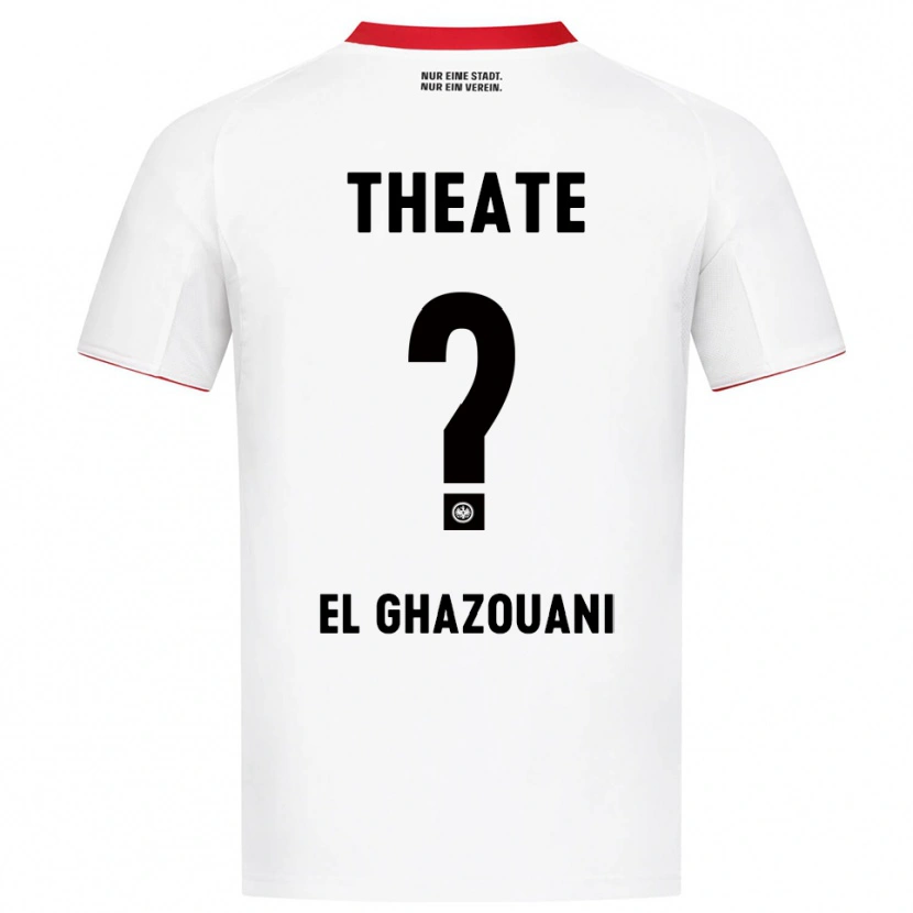 Danxen Men Mohamed El Ghazouani #0 White Red Away Jersey 2025/26 T-Shirt