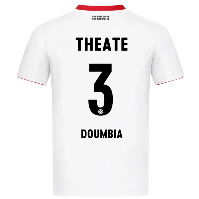 Danxen Men Fousseny Doumbia #3 White Red Away Jersey 2025/26 T-Shirt