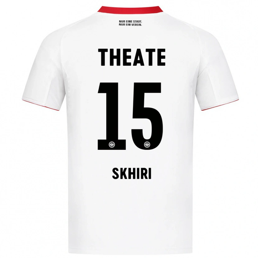 Danxen Men Ellyes Skhiri #15 White Red Away Jersey 2025/26 T-Shirt