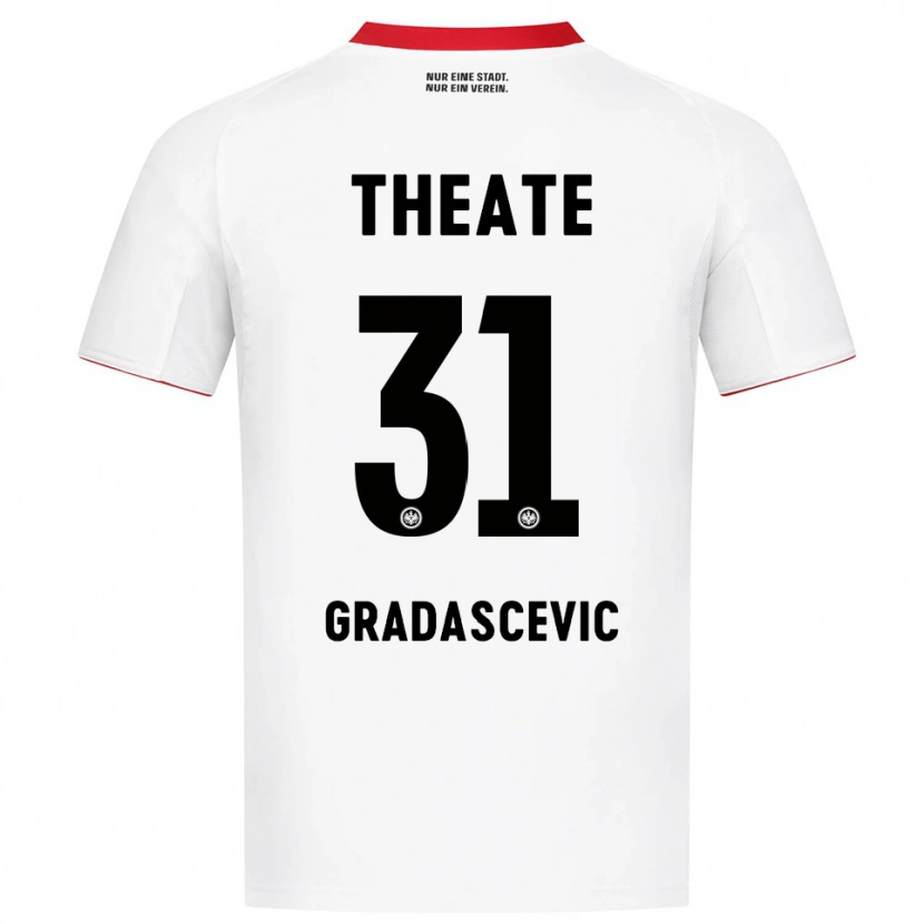Danxen Men Meris Gradascevic #31 White Red Away Jersey 2025/26 T-Shirt