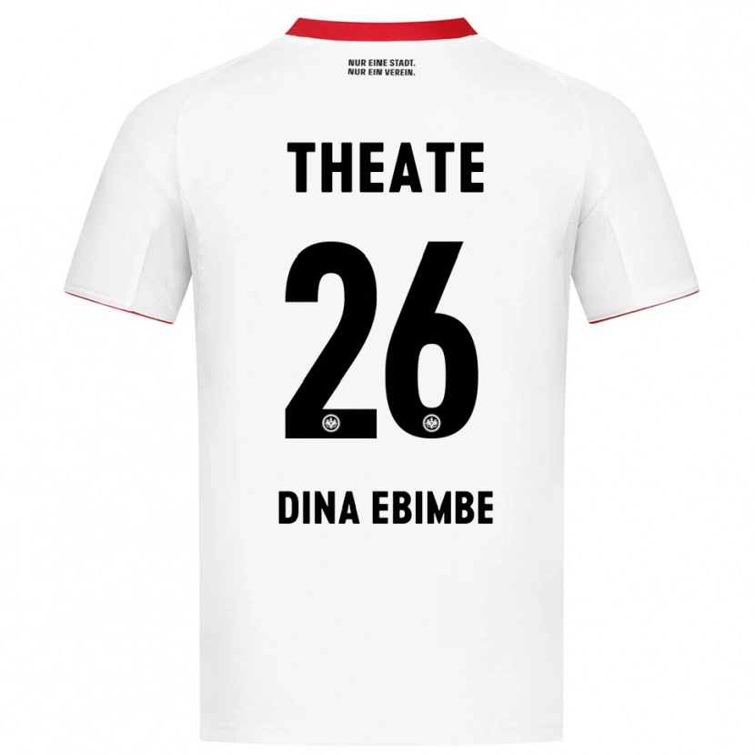 Danxen Men Junior Dina Ebimbe #26 White Red Away Jersey 2025/26 T-Shirt