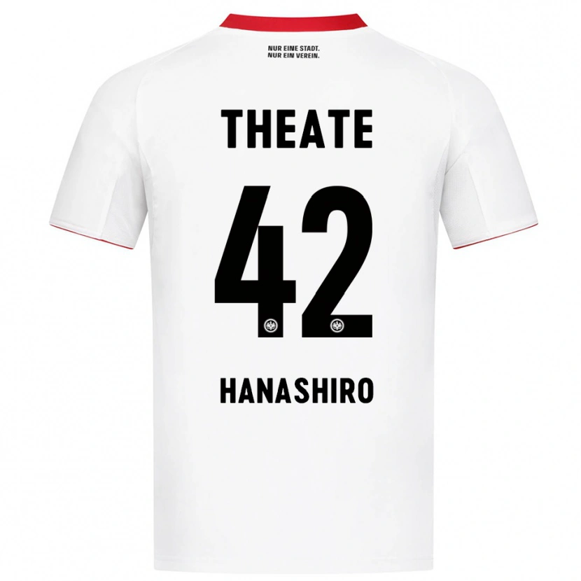 Danxen Men Rinto Hanashiro #42 White Red Away Jersey 2025/26 T-Shirt