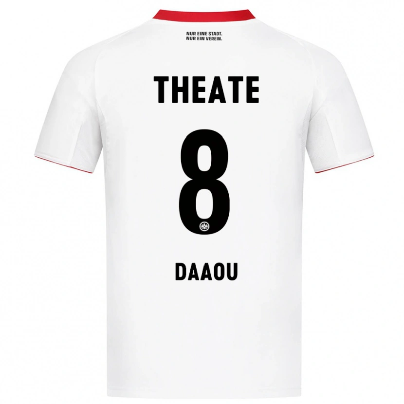 Danxen Men Bilal Daaou #8 White Red Away Jersey 2025/26 T-Shirt