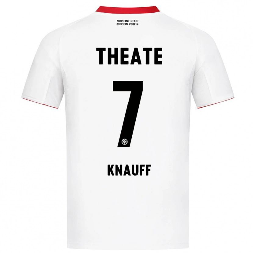 Danxen Men Ansgar Knauff #7 White Red Away Jersey 2025/26 T-Shirt