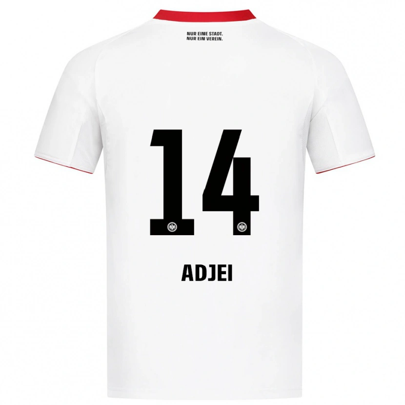 Danxen Men Allen Adjei #14 White Red Away Jersey 2025/26 T-Shirt