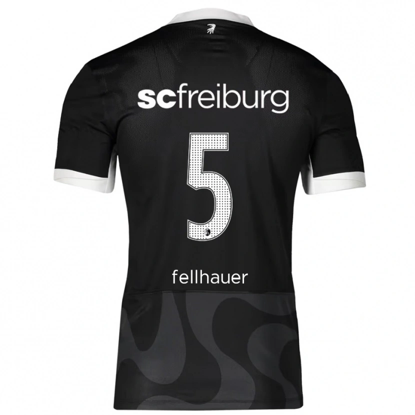 Danxen Men Kim Fellhauer #5 Black White Away Jersey 2025/26 T-Shirt