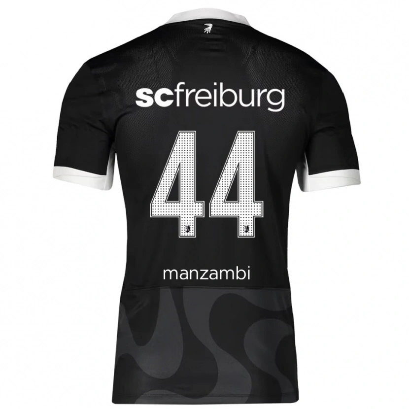 Danxen Men Johan Manzambi #44 Black White Away Jersey 2025/26 T-Shirt