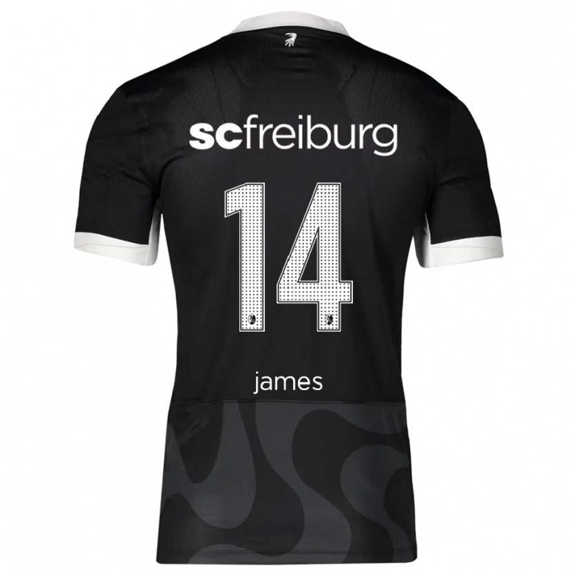 Danxen Men Jack James #14 Black White Away Jersey 2025/26 T-Shirt