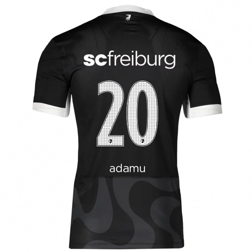Danxen Men Junior Adamu #20 Black White Away Jersey 2025/26 T-Shirt