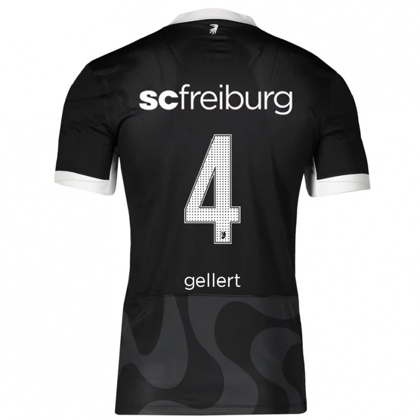 Danxen Men Fabian Gellert #4 Black White Away Jersey 2025/26 T-Shirt