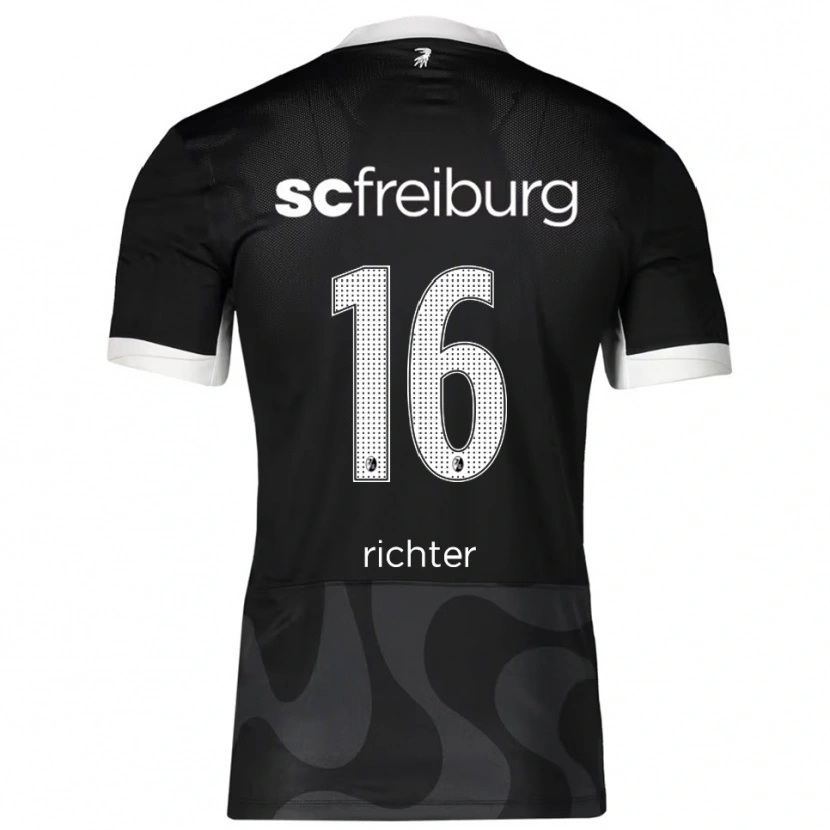 Danxen Men Tom Richter #16 Black White Away Jersey 2025/26 T-Shirt