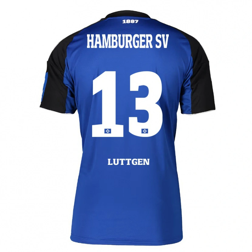 Danxen Men Lasse Lüttgen #13 Blue Black Away Jersey 2025/26 T-Shirt