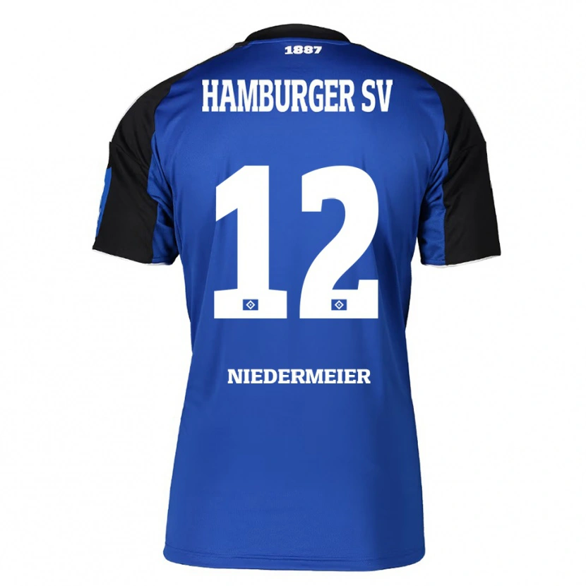 Danxen Men Philipp Niedermeier #12 Blue Black Away Jersey 2025/26 T-Shirt