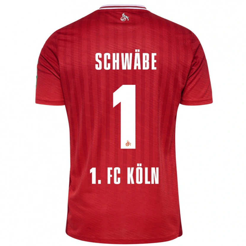 Danxen Men Marvin Schwäbe #1 Red White Away Jersey 2025/26 T-Shirt