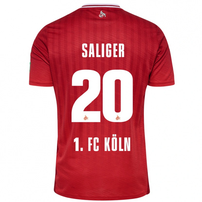 Danxen Men Jonas Saliger #20 Red White Away Jersey 2025/26 T-Shirt