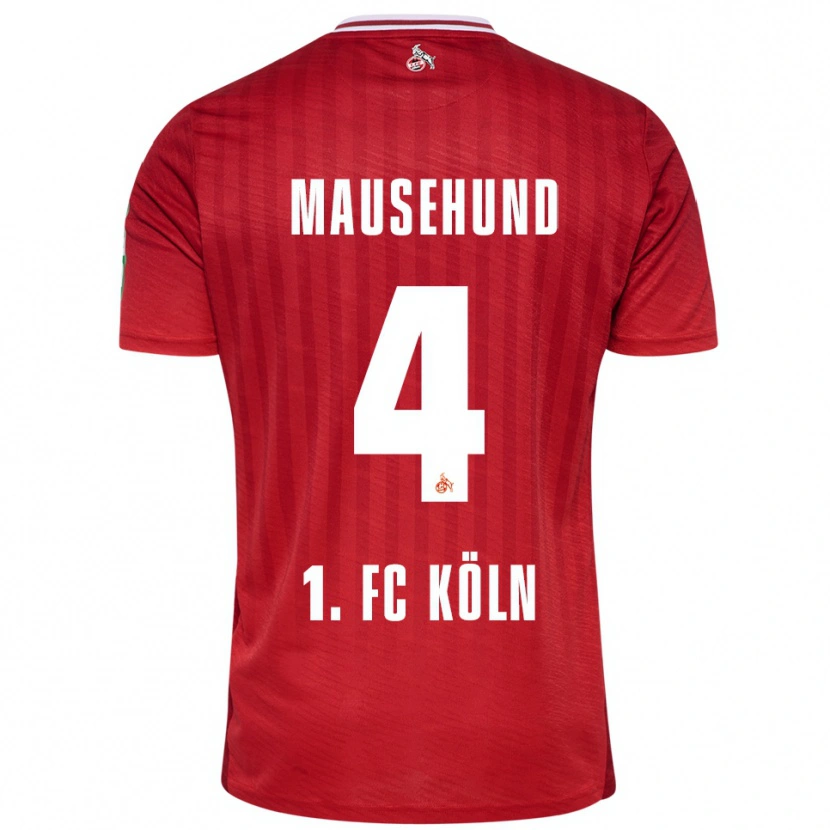Danxen Men Yannick Mausehund #4 Red White Away Jersey 2025/26 T-Shirt