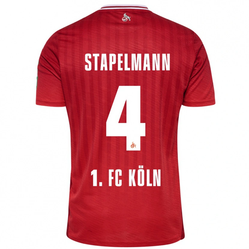 Danxen Men Luis Stapelmann #4 Red White Away Jersey 2025/26 T-Shirt