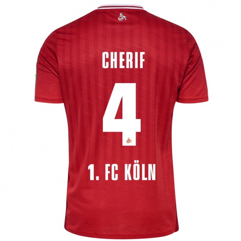 Danxen Men Hamed Cherif #4 Red White Away Jersey 2025/26 T-Shirt