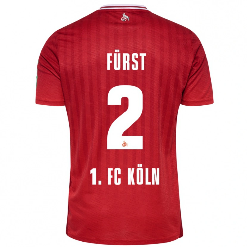 Danxen Men David Fürst #2 Red White Away Jersey 2025/26 T-Shirt
