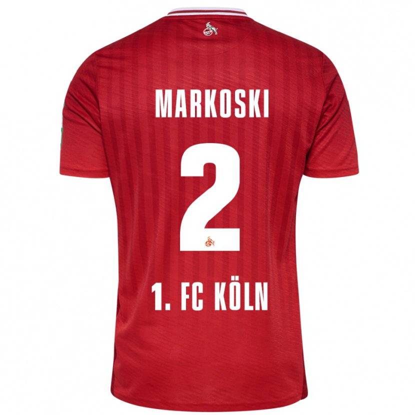 Danxen Men Kristian Markoski #2 Red White Away Jersey 2025/26 T-Shirt