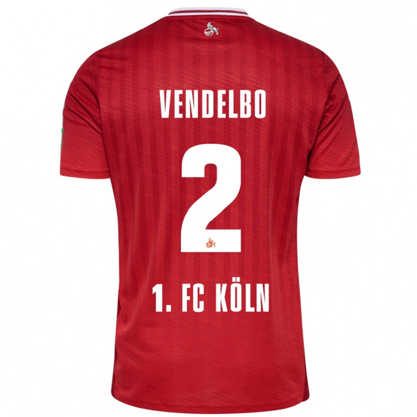 Danxen Men Sofie Vendelbo #2 Red White Away Jersey 2025/26 T-Shirt