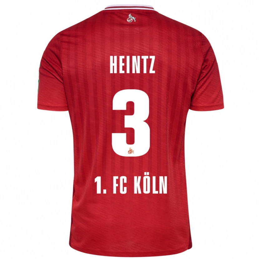 Danxen Men Dominique Heintz #3 Red White Away Jersey 2025/26 T-Shirt