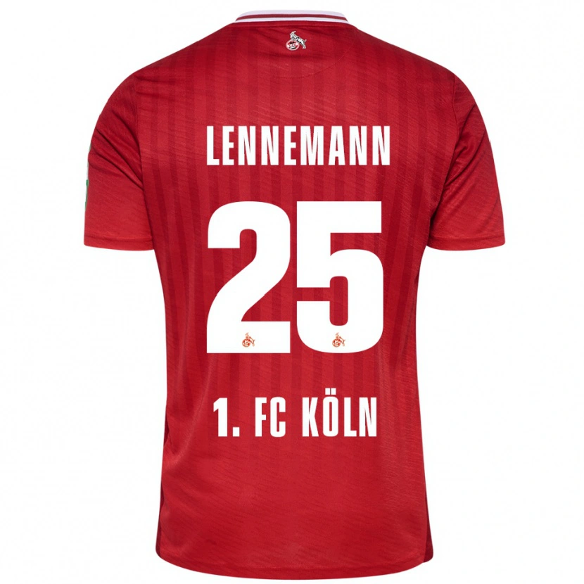 Danxen Men Bernie Lennemann #25 Red White Away Jersey 2025/26 T-Shirt
