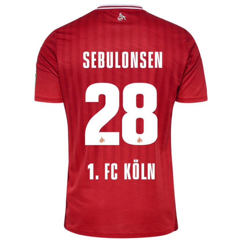 Danxen Men Sebastian Sebulonsen #28 Red White Away Jersey 2025/26 T-Shirt