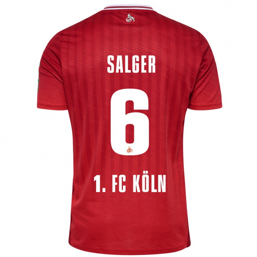 Danxen Men Stephan Salger #6 Red White Away Jersey 2025/26 T-Shirt