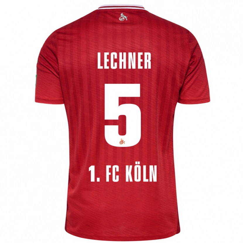 Danxen Men Luca Lechner #5 Red White Away Jersey 2025/26 T-Shirt