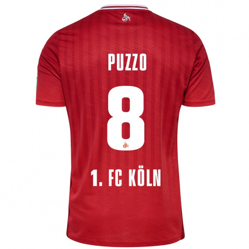 Danxen Men Alessandro Puzzo #8 Red White Away Jersey 2025/26 T-Shirt