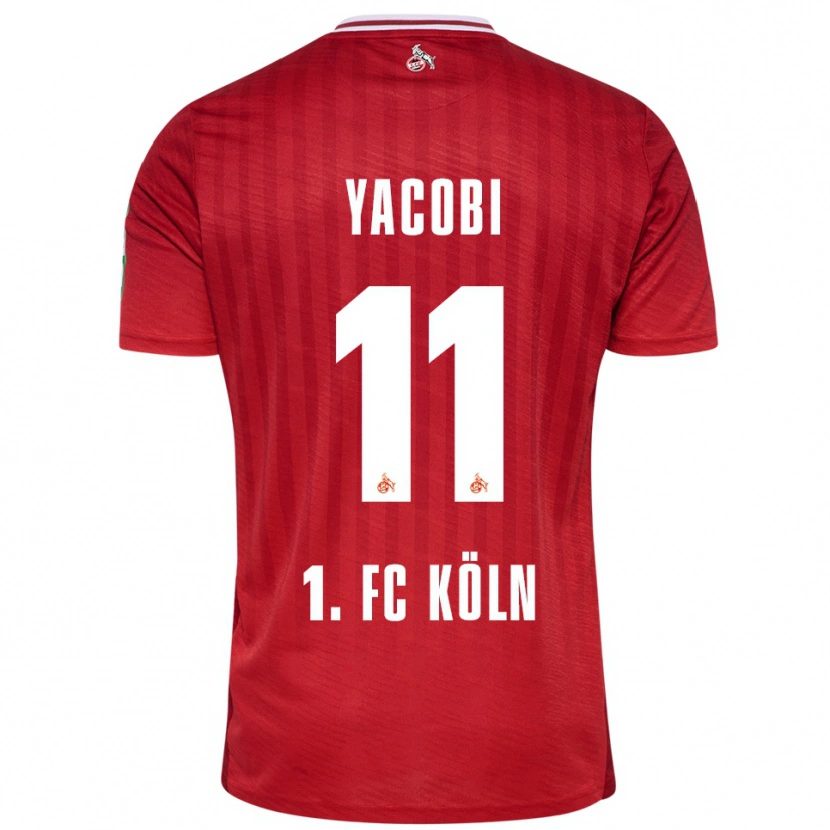 Danxen Men Nilas Yacobi #11 Red White Away Jersey 2025/26 T-Shirt