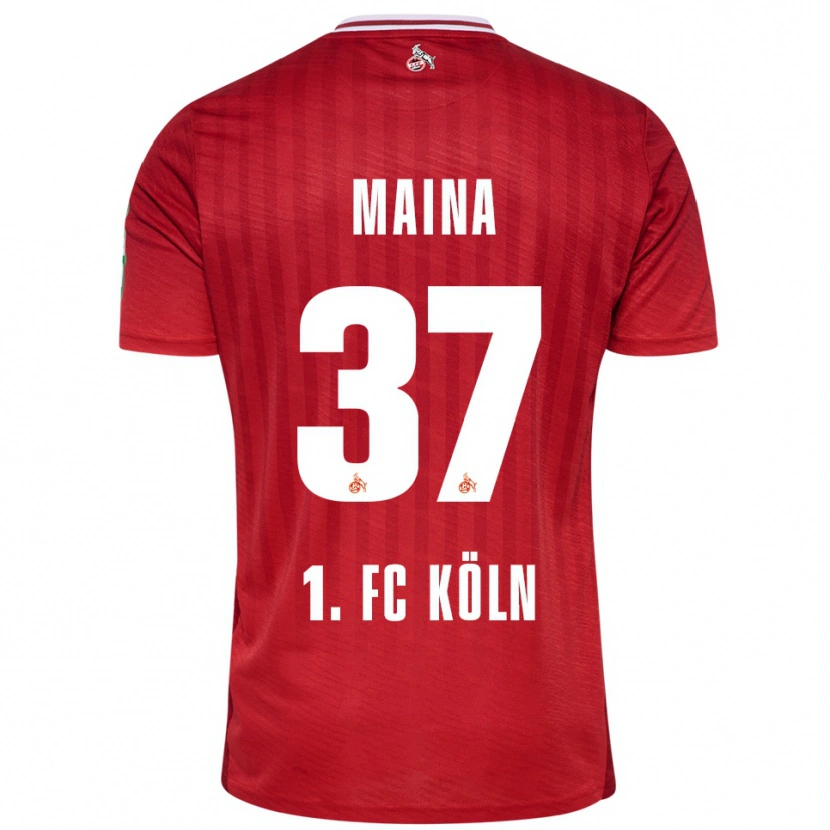 Danxen Men Linton Maina #37 Red White Away Jersey 2025/26 T-Shirt