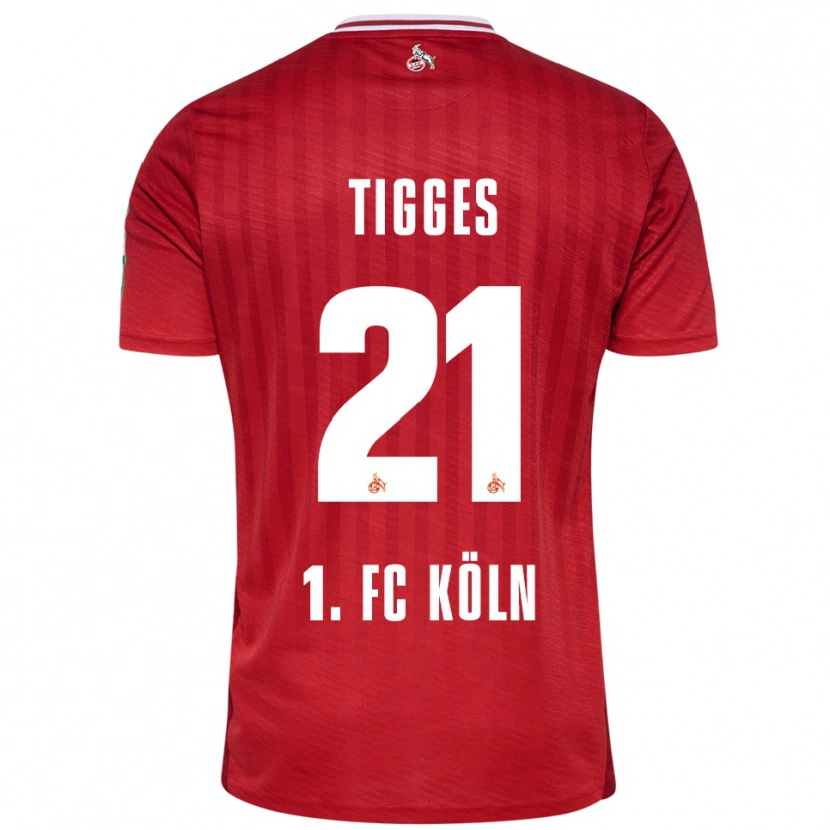 Danxen Men Steffen Tigges #21 Red White Away Jersey 2025/26 T-Shirt