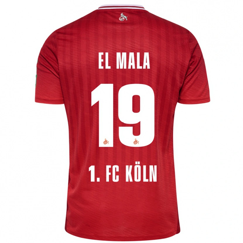 Danxen Men Malek El Mala #19 Red White Away Jersey 2025/26 T-Shirt