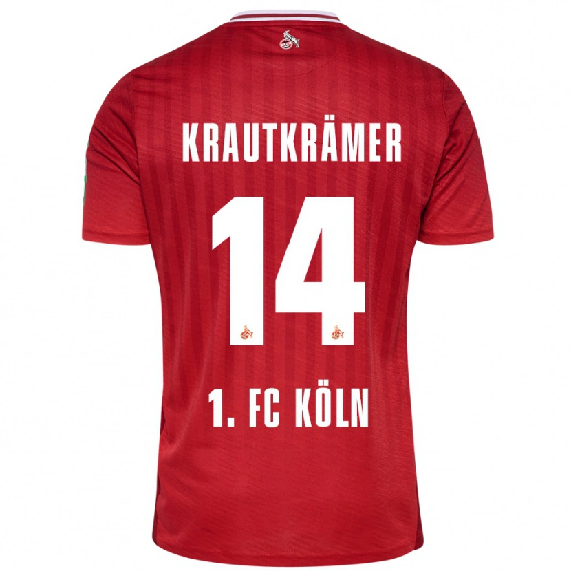 Danxen Men Jakob Krautkrämer #14 Red White Away Jersey 2025/26 T-Shirt