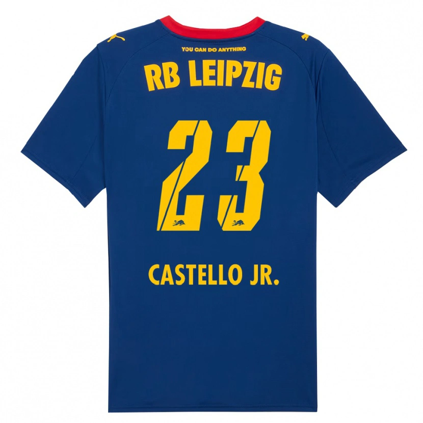Danxen Men Castello Lukeba #23 Navy Red Away Jersey 2025/26 T-Shirt