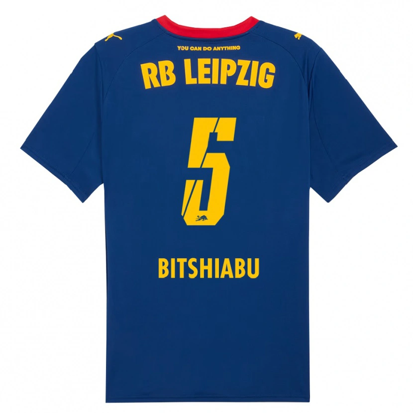 Danxen Men El Chadaille Bitshiabu #5 Navy Red Away Jersey 2025/26 T-Shirt