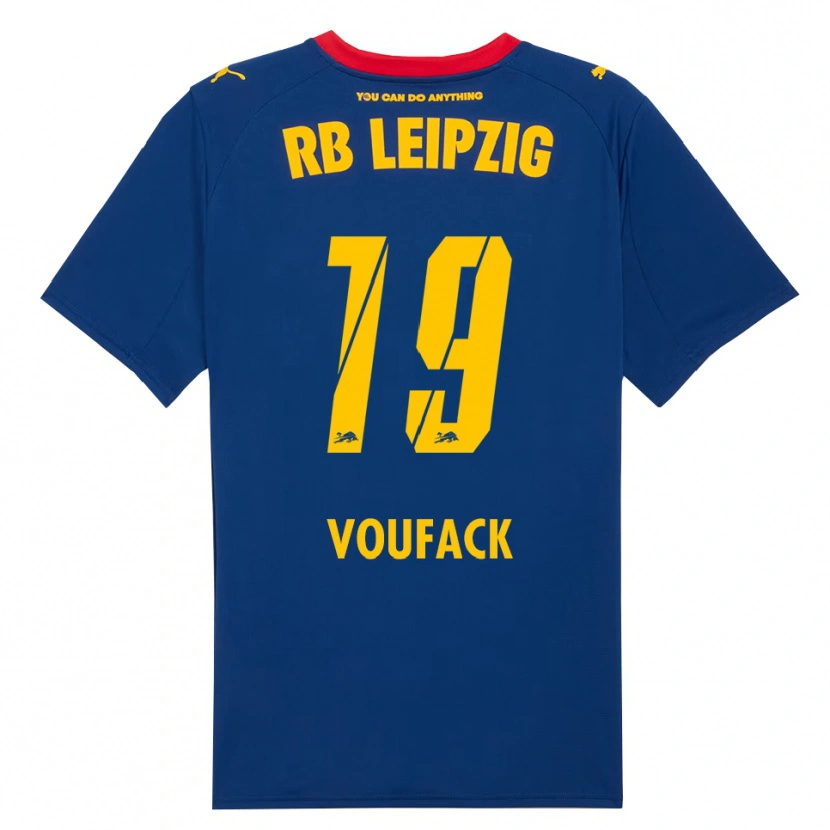 Danxen Men Lionel Voufack #19 Navy Red Away Jersey 2025/26 T-Shirt