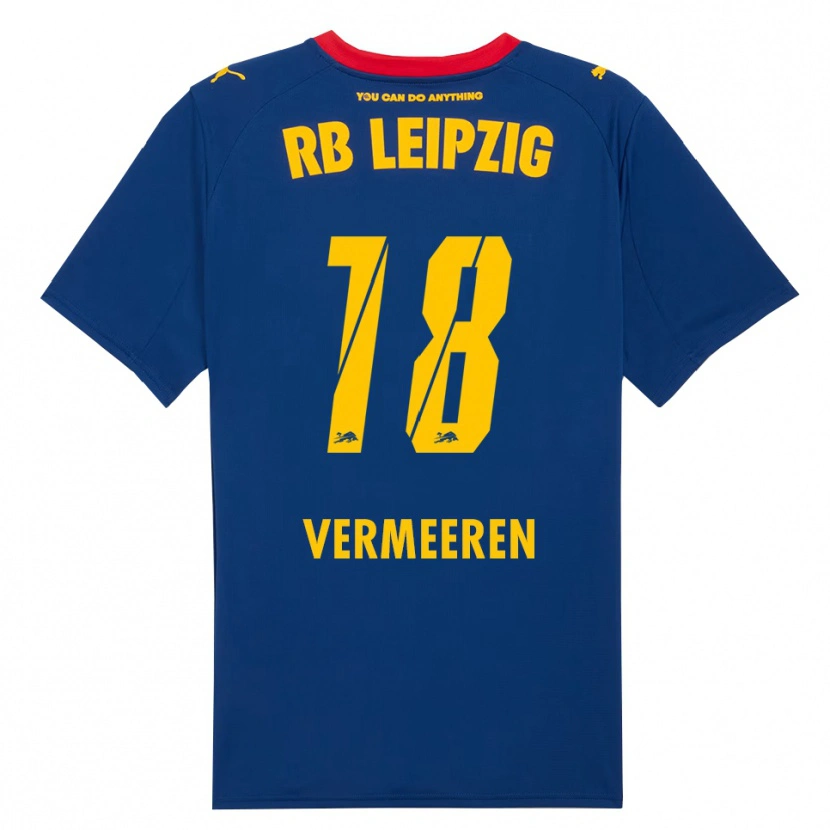 Danxen Men Arthur Vermeeren #18 Navy Red Away Jersey 2025/26 T-Shirt