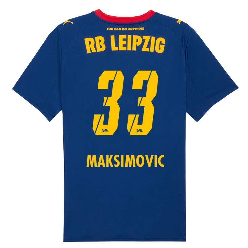 Danxen Men Andrija Maksimovic #33 Navy Red Away Jersey 2025/26 T-Shirt